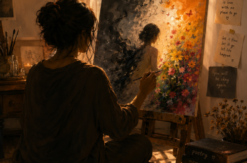 Paint therapy, managing grief